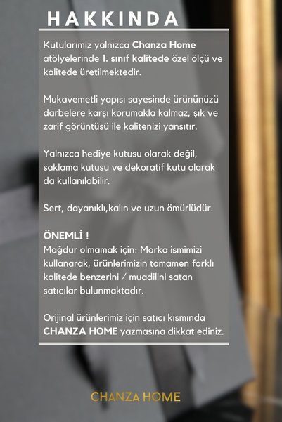 CHANZA HOME Siyah Sert Kaliteli Yastıklı Saat Kutusu Kurdeleli Saat Kutusu ( Boş Saat Kutusu )