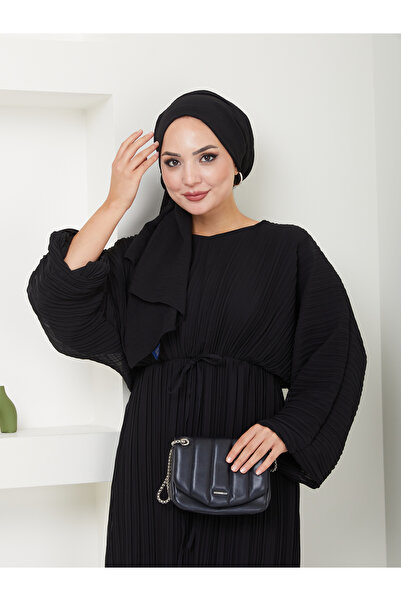 VOLT CLOTHİNG Dámské hidžábové šaty s podšitým netopýřím rukávem pro zvláštní příležitosti