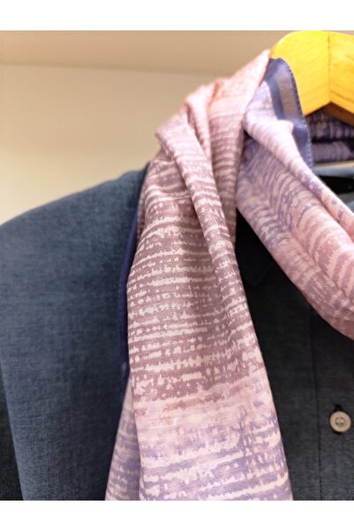 Akel Βαμβακερό σάλι με παστέλ μοτίβο - Μέγεθος 75x185