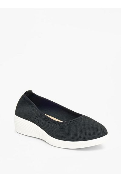 Le Confort Textured Slip-On Shoes with Wedhe Heel