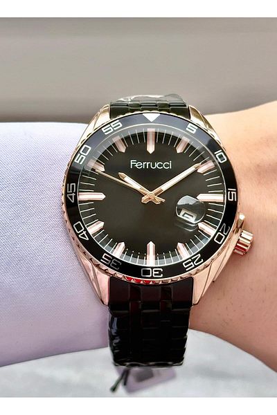 Ferrucci Men's Metal Band Wristwatch