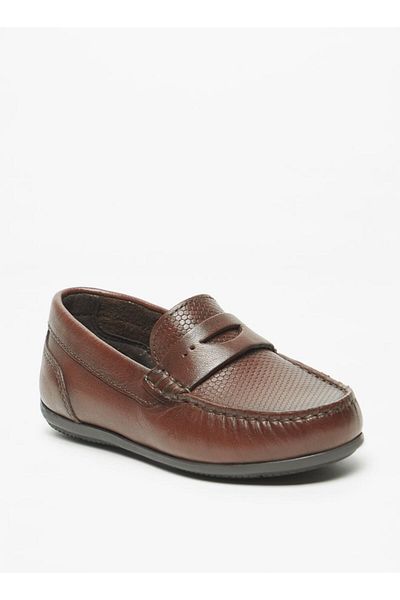 Mister Duchini Textured Slip-On Moccasins with Cushioning