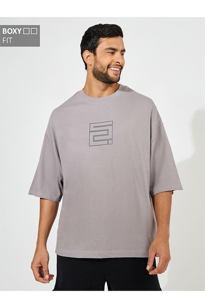 Styli Chest Graphic Compact Jersey Boxy T-Shirt
