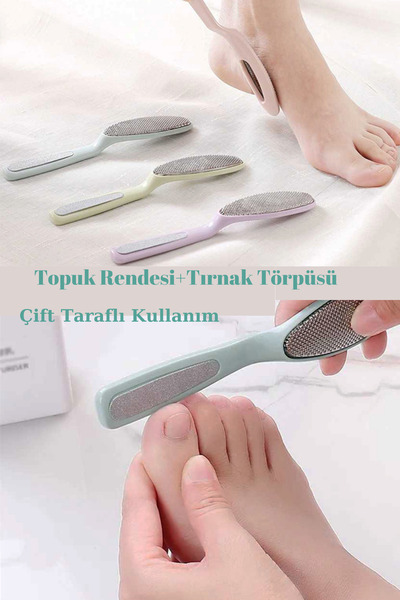 Uniquem Saplı Ayak Topuk Rendesi Çift Taraflı Törpü Ve Rende Bir Arada XLT91T