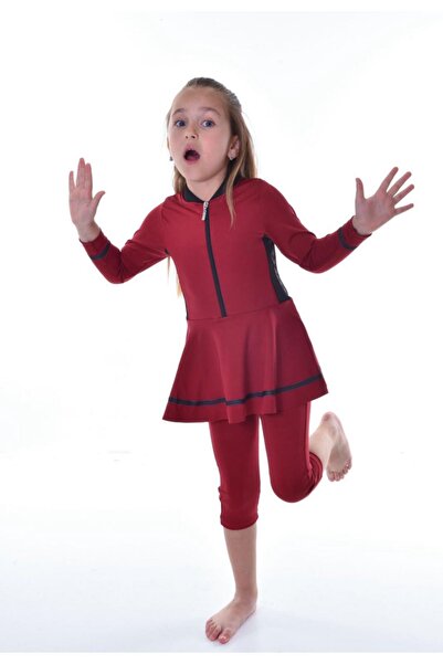 Aras Rüzgar Aras&Wind Long Sleeve Girl's Swimsuit with Leggings