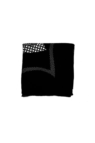 nazipek Mio Jazz Pattern - Eșarfă alb-negru din bumbac de înaltă calitate 100x100cm Cazz