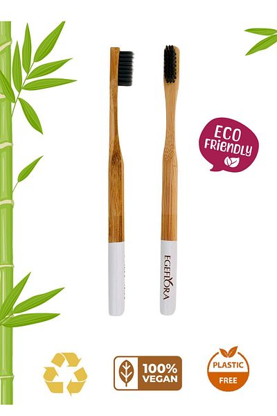 Egeflora Bamboo Toothbrush Adult White