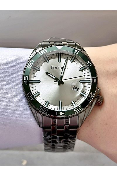 Ferrucci Men's Metal Band Wristwatch