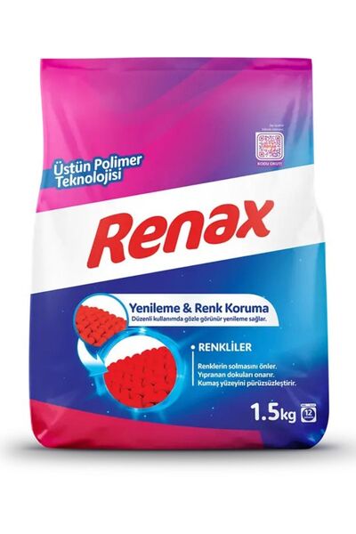 RENAX Çamaşır Makinesi Deterjanı Renkliler 1,5 Kg