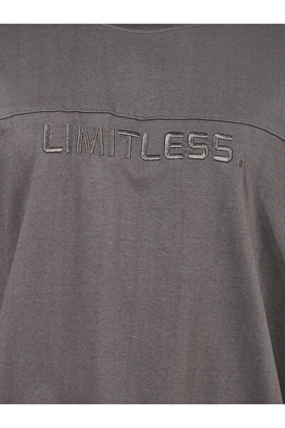 Styli Heavy Cotton Jersey Boxy T-Shirt with Embroidery Detail