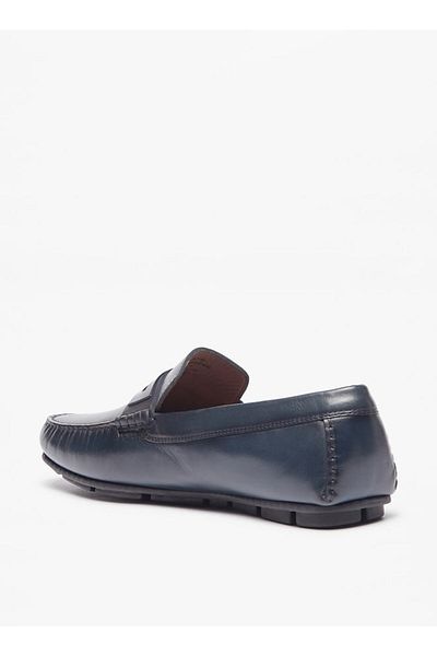 Duchini Men's Solid Slip-On Moccasins