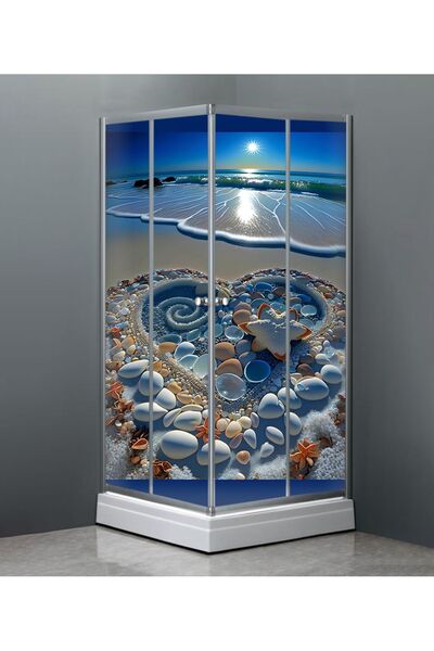 Özbey Reklam Banyo Duşakabin Kaplama Folyo Sticker Ord-148 ( Ölçüsü 160x170 4 Parça halinde 40x170 )