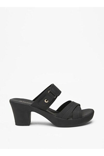 Le Confort Solid Slip-On Cross Strap Sandals