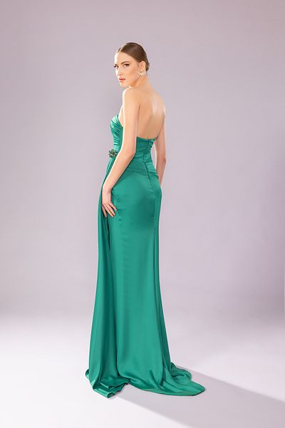 Kenzel Strapless Long Draped Dress