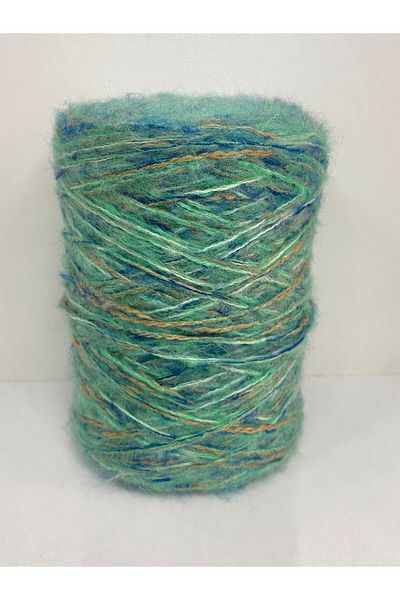 göçer Lână acrilic Green Mink Saks Cream Moher Visual Net 200 gr