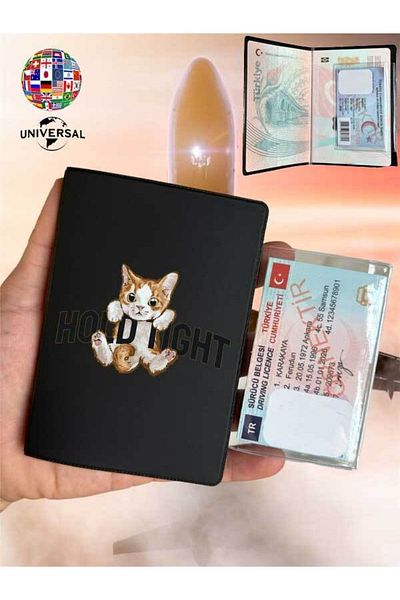 Cekuonline Hold Tight Patterned Smooth Surface Leather Passport Cover Container Suitable for All Country Passports