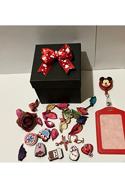 marimari Hediye kutusu  Doktor,Hemşire   Terlik süsü,  broş   Deri kartlık