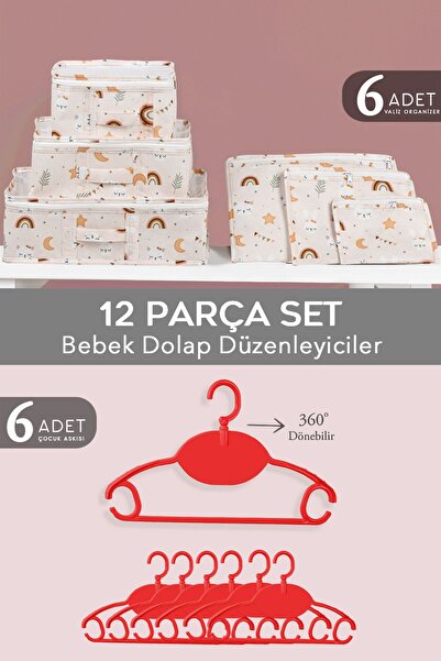 Meleni Baby 12 Parça Bebek Odası Düzenleyici Set - Bebek Valiz Dolap Düzenley...