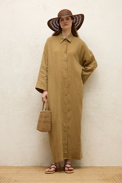 Manuka Sahara-Leinenkleid