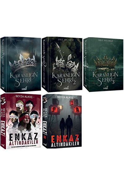 İndigo Kitap Karanlığın Şehri 1-2-3 Şule Avlamaz  -Enkaz Altındakiler 1-2 Bey...