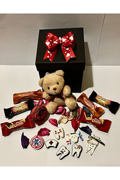 marimari Hediye kutusu  Diş Hekimi Dişci   Terlik süsü,  broş ayıcıklı