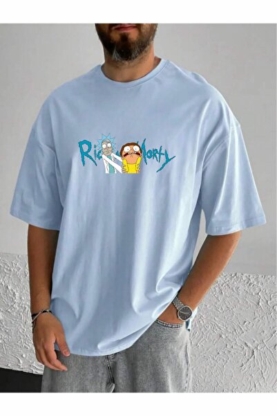 oneagılyazı Μπλουζάκι Ricky And Morty με στάμπα Unisex Oversize