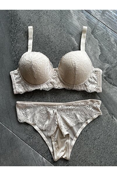 Cansoy Dantelli C Kap Ten Sütyen Takımı