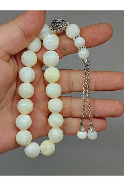 Yasamtohumu مسبحة صلاة إيفي 17 قطعة من حجر اللؤلؤ 12 ملم - (51528)