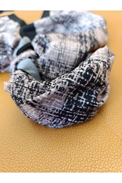 Akel 75x185 Size Square Striped Patterned Cotton Shawl