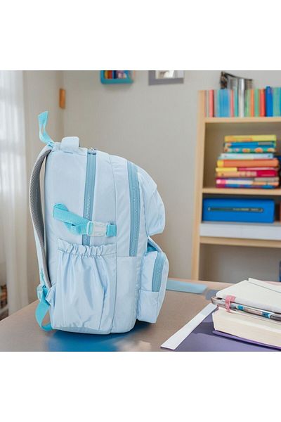 Shopiolog Kawaii Primary School Backpack - Waterproof Memory Fabric, 3 Compartments with Water Bowl, Laptop Compartment, 2 Pockets
