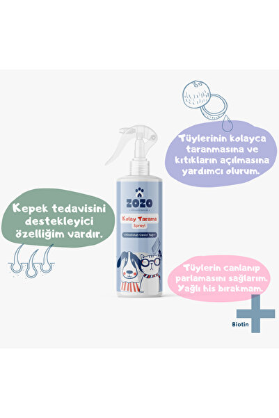 Zozo Cares Kolay Tarama Spreyi - Kepek Önleyici Ve Kıtık Açıcı Biotin Sprey