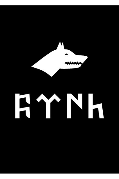 KC TASARIM Ay Yıldız Kurt Türk Yazısı Göktürk Alfabesi Stickeri Çıkartması