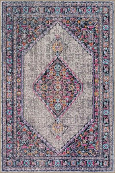 Rugs Modern Halı Μωβ χαλί με υφαντό μοτίβο, με βάση και πλενόμενο χαλί miravi...