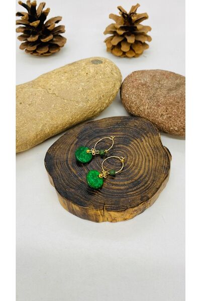 Porsuk Alternatif El Yapımı Etnik Otantik Coconat Kadın Küpe