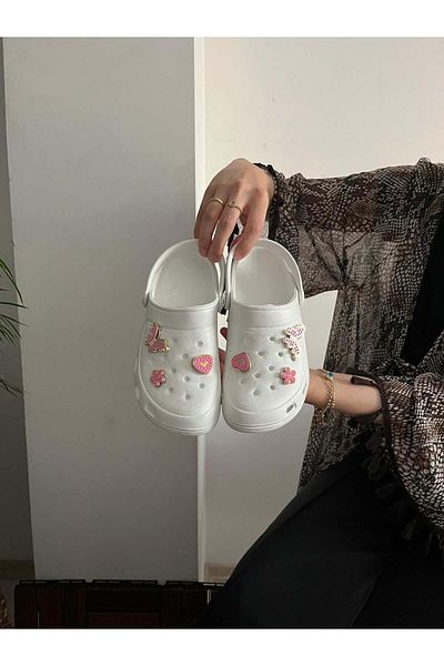 Behtah Kundura Sandale zilnice decorate Jibbitz din 6 piese pentru fetiță - Închis în față