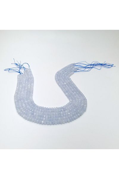 Yüksel Boncuk 4x6 mm Facet Cut Aquamarine Natural Stone String