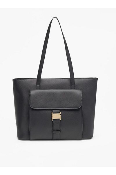 Missy All-Over Monogram Print Tote Bag with Double Handle and Zip Closure