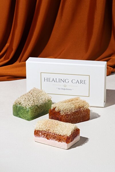 Healing Care Doğal Kabak Lifli Sabun Seti 3'lü
