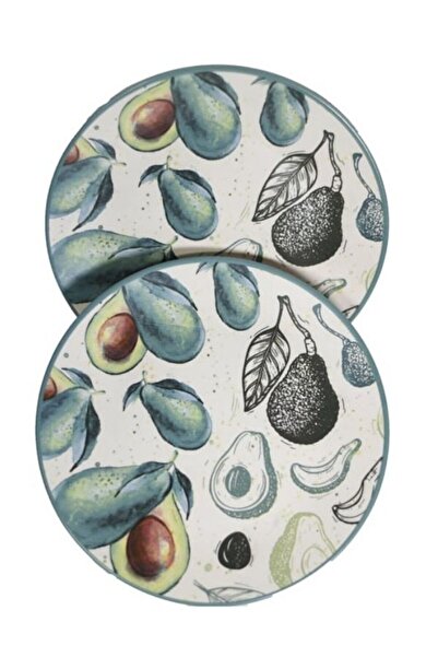Keramika KERA ART Ege Servis 26 Cm Avakado Desenli Tabak
