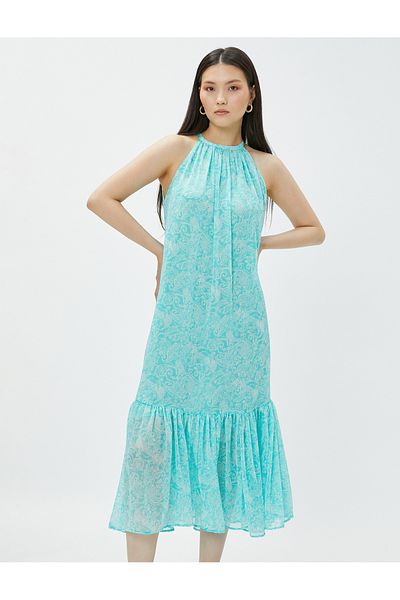 Koton Rochie Florală Lungime Mijloc Decolteu Halter