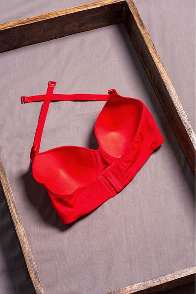 Belvü Red Empty Cup Underwire Women's Bra 1108