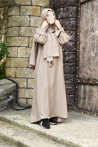 Ns nowascarf Stone Color Medina Silk Nowa Hijab Dress