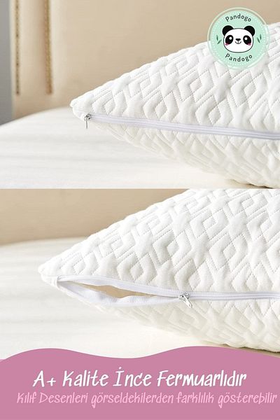 Pandogo Pillow Case Zippered Thick Soft Knitted Fabric 10 Pieces