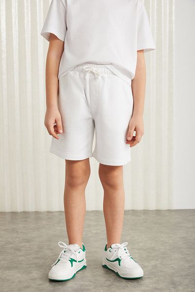 GRIMELANGE FABRICE Kids - 100% Cotton White Shorts