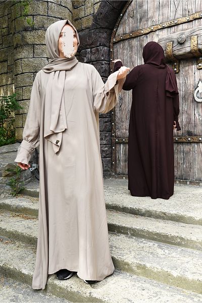 Ns nowascarf Stone Color Medina Silk Nowa Hijab Dress