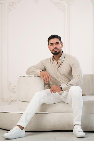 Paul Martin Ανδρικό πουκάμισο - Slimfit, Lycra, Κουμπί πέτο, Βαμβακερό, Μακρύ μανίκι, Καλοκαίρι