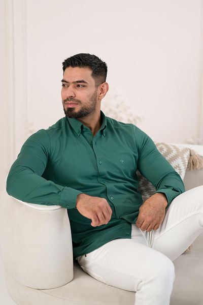 Paul Martin Ανδρικό πουκάμισο - Slimfit, Lycra, Κουμπί πέτο, Βαμβακερό, Μακρύ μανίκι, Καλοκαίρι