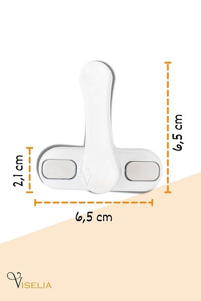 Viselia قفل أمان للنافذة البيضاء قفل ضد السرقة للأطفال قابل للسحب PVC 4 قطع
