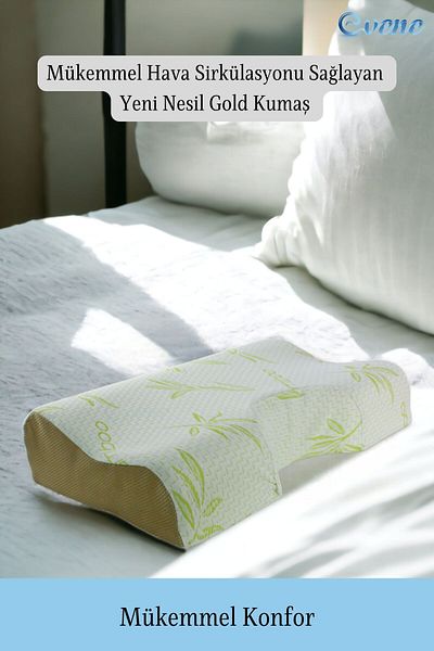 Evene Orthopedic Pillow Visco Pillow Bamboo Pillow Orthopedic Pillow with Neck Support Neck Hernia Model 3
