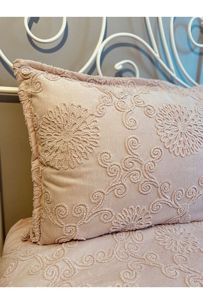 Decamor home Set pat brodat roz pudrat - set unic